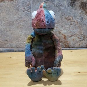 Jellycat London Colin Chameleon Lizard Plush Tie Dye Rainbow